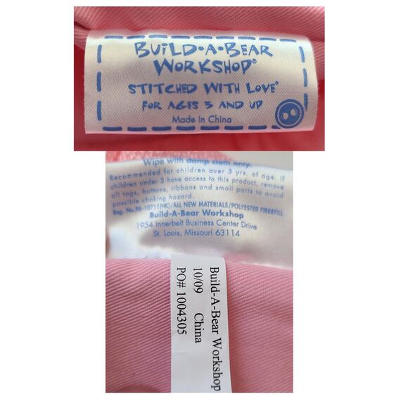 Build A Bear BABW Backpacks 2 Zoorrific Yellow Drawstring 1 Pink Plush Carrier - Picture 10 of 10